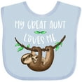 thumbnail image 3 of Inktastic My Great Aunt Loves Me Cute Sloth and Baby Boys or Girls Baby Bib, 3 of 4