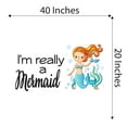 thumbnail image 4 of I'M Really A Mermaid Cute Starfish Fish Wishes Mermaids Vibes Seahorse Statfish Princess Fish Queen Sweet Dreams Bedtime Unicorn Lovely Dream Wall Decal Sticker - Size: 40 In X 20 In, 4 of 5