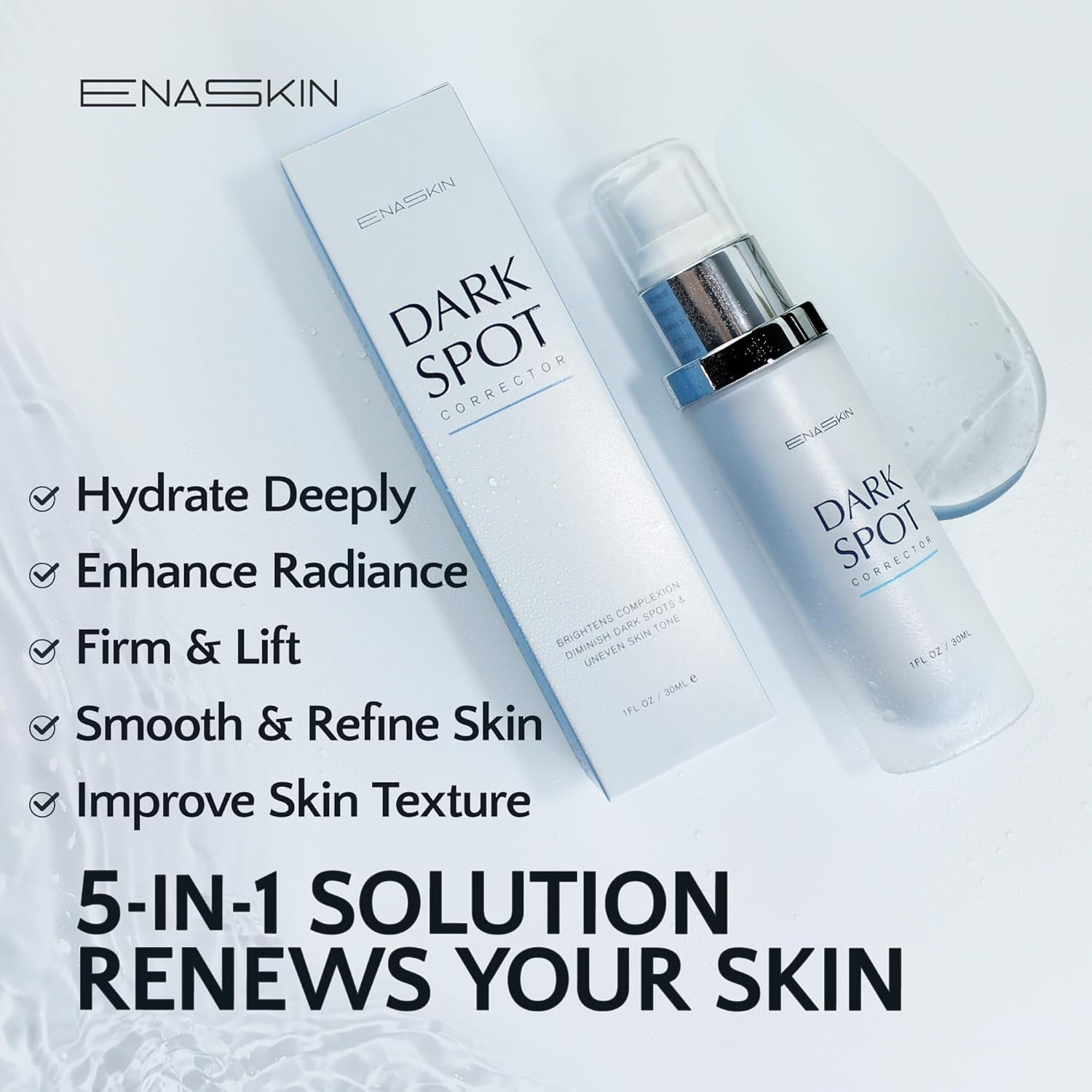Enaskin Naturals Dark Spot Corrector Face Serum, Skincare Serum for Face and Body,1.7 fl oz