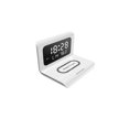 thumbnail image 1 of Feltree Wireless Charging Alarm Clock with LED Calendar/Temperature Display, USB Port & Dimmable Screen for Bedside, 1 of 5