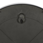 DecMode 20 Black Glass Wall Clock with White Face