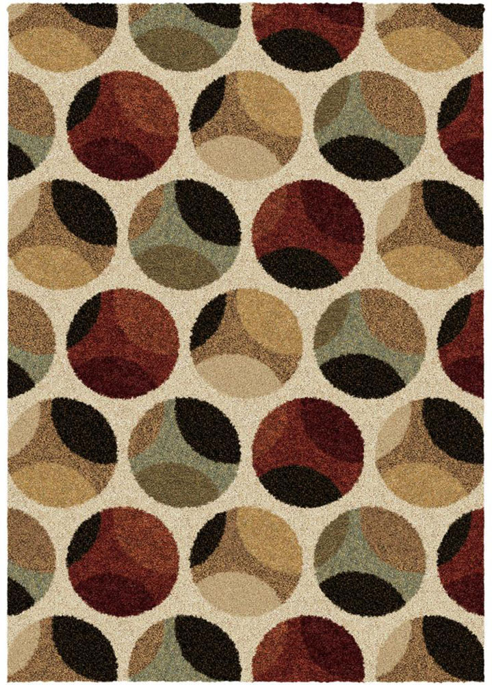 Orian Majestic Shag Area Rugs 3605 Transitional Geometric Balls Orbs