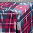 thumbnail image 4 of Plaid Dog Crate Cover, Classical British Tartan Design with a Modern Look Pink and Blue Tile Pattern, Easy to Use Pet Kennel Cover for Medium Large Dogs, 35" x 23" x 27", Blue Pink Grey, by Ambesonne, 4 of 6