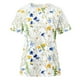 thumbnail image 4 of ICHUANYI Clearance Women Ladies Printing Short Sleeve Round Neck Pullover Lace Tops Blouse(Multicolor, XS) ICHUANYI WER2023080700536, 4 of 5