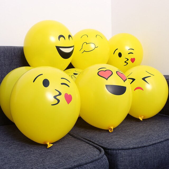 Emoji Balloons Smiley Face Poo Emoticon Kids Adults Birthday Party Decorations 