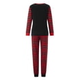 thumbnail image 4 of Conjunto de pijamas navideños familiares a juego con estampado de árbol y rayas. Pijamas de vacaciones para papá, mamá y niños., 4 of 9