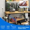 thumbnail image 2 of Uforic 47.2" Adjustable Heavy Duty Workbench with Wheels, Pegboard, Storage Shelf, AC/USB Outlets, LED Light, Hooks, 1100lb Load Capacity for Garage, Workshop, Home, 2 of 5