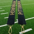 thumbnail image 2 of Lashicorn Pittsburgh Black Beaded Purse Strap Yellow Letters 49 Pro Football Stadium Approved Clear Bag Gold Hardware Sports College East Pennsylvania, 2 of 5