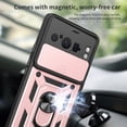 thumbnail image 4 of SOATUTO For Google Pixel 8 5G/Pixel 8 Pro Case Built-in Card Holder & Stand & Slide Camera Cover Fit Magnetic Car Mount Holder Case For Google Pixel 8/Google Pixel 8 Pro - Pixel 8 Pro,Rose Gold, 4 of 7