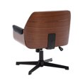thumbnail image 3 of FOH Silla de Oficina con Madera de Nogal y Base Negra de 4 Puntas, 3 of 8