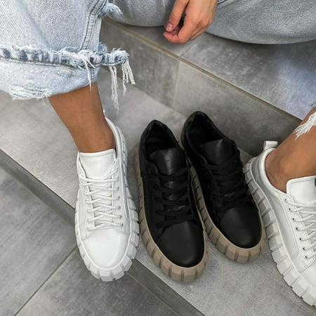 

Yedhsi Women Casual Shoes Women s Western Shoes Ladies Casual Retro Lace Up Flat Leisure Sports Shoes