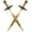 Gold - black cubic zirconia, variant on Unisex Sword-Shaped Earrings – Stainless Steel (Gold/Silver/Black); Gothic Dagger with Celtic Knot Studs; Cool Punk/Hip-Hop Style; Cubic Zirconia Inlay; Gothic Spiral Spike Drop Earrings.