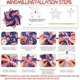 thumbnail image 4 of DizeyBoyo 10pcs Fourth of July Pinwheels,Red White and Blue 4th of July Decorations American Flag Pinwheel, Garden Wind Spinners Patriotic Yard Outdoor Decor, Memorial Day Independence Party Supplies, 4 of 9