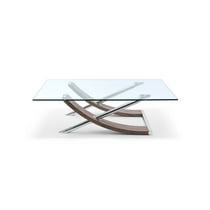 Robin Coffee Table 1 2 Clear Tempered Gl Top Natural Walnut Veneer Chrome Legs Robin Coffee Table 1 2 Clear Tempered Gl Top Natural Walnut Veneer Chrome Legs