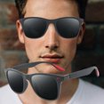 thumbnail image 4 of Gafas Polarizadas Gafas Redondas Gafas Polarizadas para Hombres (gris Gris), 4 of 9
