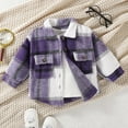 thumbnail image 2 of LNMQLPDBS Baby Girl Winter Jacket Button Down Shirts for Boys Christmas Suit Toddler Boy Newborn Girl Outfits 3 Months Baby Clothes Boy Clothes 6-9, Purple 18-24 Months, 2 of 7