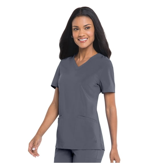Urbane Performance Tailored Fit Super Stretch 3-Pocket Scrub Top for Women 9015