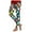 Dark Green, variant on Capri Leggings for Women Floral Print High Waist Capris Pants Tummy Control Knee Length Slim Fit Yoga Cropped Trouser Yellow, XL