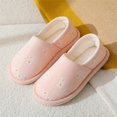 thumbnail image 4 of Willtoo Women Floral Embroidered Closed Back Slippers Soft Breathable Non Slip House Shoes Warm Indoor Slip On Shoes, 4 of 5