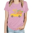 thumbnail image 1 of RKSTN Hauts Grande Taille pour Femmes Mode Été 2024 Col Rond Manches Courtes T-shirt Décontracté Ample Imprimé Graphique Voiture de Pâques, 1 of 4