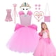 thumbnail image 2 of Vestido de princesa melocotón para niña, disfraz de Cosplay para niños, trajes de actuación de escenario para niños, ropa de fiesta de cumpleaños de fantasía de carnaval, 2-12 años Fivean unisex, 2 of 2