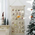 thumbnail image 2 of Fabric Christmas Calendar with Pockets24 Days Countdown Calendar Hanging Storage Bag for Xmas Holiday HomeWallDecoration, 2 of 5