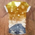 thumbnail image 2 of Blusas de Manga Corta para las Mujeres Causal Cuello en V Camiseta Sólida, Blusas de Verano de las Mujeres para el Hogar Y Diario, 2 of 3