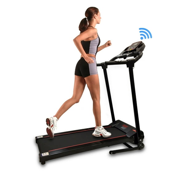 SereneLife Electric Walking Desk Exercise Treadmill, Black, 265 lb