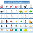 thumbnail image 3 of Juego de juguetes Play Kitchen Bruvoalon, 67 piezas con ollas, sartenes y comida, 3 of 7