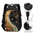 thumbnail image 3 of Balery Abstract Gold Floral Galaxy Mochila con carga USB para hombre y mujer - Mochila impermeable y antirrobo para portátil con puerto USB para viajes, trabajo, estudios y universidad, 3 of 7