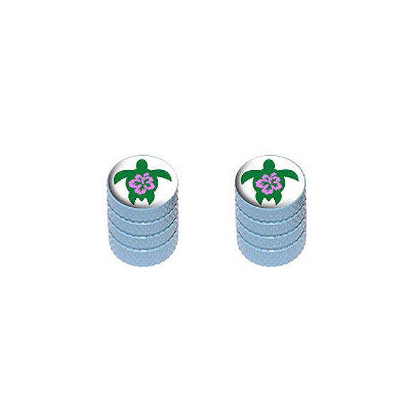 Hibiscus Turtle - Bike Valve Stem Caps