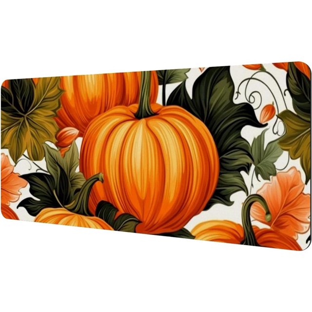 Thanksgiving Pumpkin Mouse Pad, Soft Cute Computer Mouse Mat with Rubber Base, Easy to Slide, Personalized Design, Portable