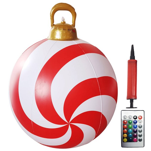 PVC XMAS Soplado Gigante Navidad Impresión Inflable 60 Cm Con LED