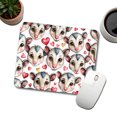 thumbnail image 3 of Cute Possum Faces Hearts Watercolor Low Profile Mouse Pad Mat, 3 of 7