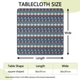 thumbnail image 2 of Colorful Bohemian Print Elastic Edge Table Cover, 36x36 Inch Square Tablecloth for Casual Dining, Patio, and Game Tables, 2 of 6