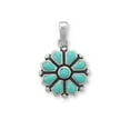 thumbnail image 1 of Sterling Silver Reconstituted Turquoise Flower Pendant, 1 of 1