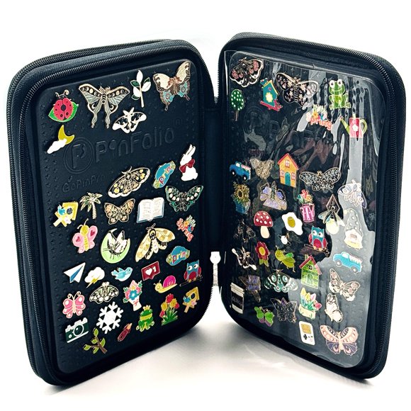 Bolsa expositora para pins PinFolio Show, capacidad para 150 pins de 1 pulgada