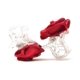 thumbnail image 4 of 10 x pinzas para el pelo con forma de flor - accesorios para el pelo de novia - pinza para el pelo con forma de rosa - rojo burdeos, 4 of 4
