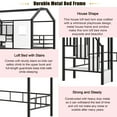 thumbnail image 3 of Twin Loft Bed with Stairs, Metal House Loft Bed with Storage Box, Heavy Duty Low Loft Bed Twin Size Frame-Black, 3 of 9