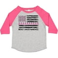 thumbnail image 3 of Inktastic Breast Cancer Awareness Pink Ribbons and Flag Boys or Girls Toddler T-Shirt, 3 of 5