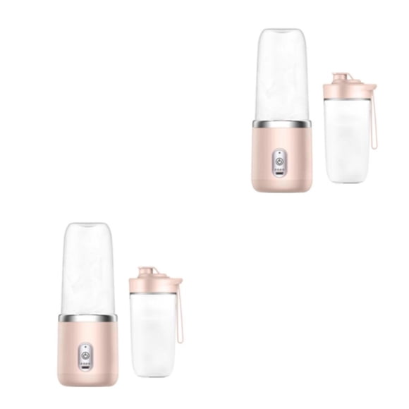 Yuarrent Mini Juicer Smoothie Blender with Water Bottle for Home 2piezas Rosa