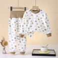 thumbnail image 6 of CAUYDY Newborn Girls Pajamas Infant Clothes for Girl Cute Long Sleeved Shirt and Pants 2Pcs Set Baby Sleepers Preemie Pjs Fall Winter 0 3 6 9 12 Months Sizes 3-12 Months,Khaki, 6 of 7