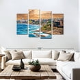 thumbnail image 3 of Elephant Stock Rocky Puerto Rican Coast Wall Art - Horizontal Multi Panel Canvas - Living Room Wall Decor - Beach Multi Panel - Beige And Teal Decor - 75" x 48", 3 of 8