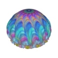 thumbnail image 1 of YFYANG Women's Double Waterproof Shower Cap, Abstract Psychedelic Vortex Reusable Hair Cap for All Hair Styles and Head Sizes, 1 of 9