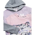 thumbnail image 3 of RBX Girls Pants Set - Soft Fleece Pullover Hoodie, Graphic Tee and Leggings 3 Piece Outfit Set, 3 of 7