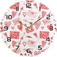 thumbnail image 5 of SKYSONIC Valentine's Day Wall Clock 10 Inch Silent Non Ticking Round Clock Oil Painting Clock Easy to Read Clock for Living Room Bedroom Bathroom Home Decor, 5 of 7