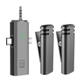 thumbnail image 2 of 3In1 Wireless Lavalier Microphone, Mini Microphones With Clearer Audio, Long Wireless Lapel Microphone For Video Recording, Interview, Vlog (Black), 2 of 9