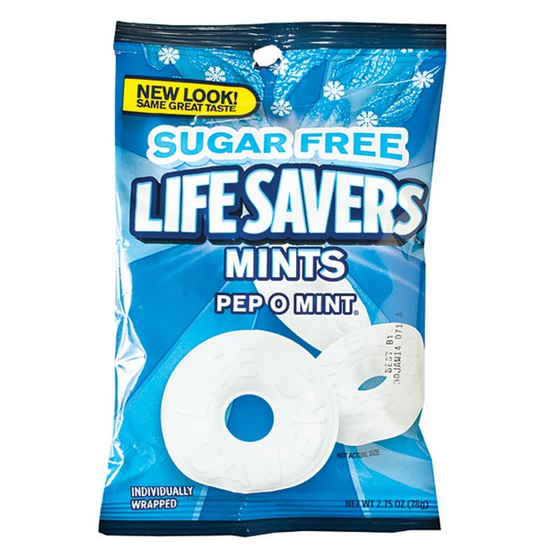 Life Savers Sugar Free Pep O Mint Mints 2.75 oz