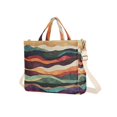 thumbnail image 7 of FORMRS Womens Corduroy Tote Bag Crossbody Shoulder Handbag with Pocket, Artistic Desert Pattern, 7 of 7