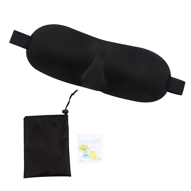 TFixol Ensemble de Masque de Sommeil 3D Contourné - Léger et Respirant avec Pochette de Rangement et Bouchons d'Oreilles (Options Noir, Bleu, Rouge, Gris)